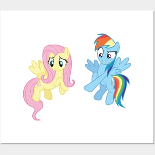 Fluttershy and Rainbow Dash gotcha! Posters and Art